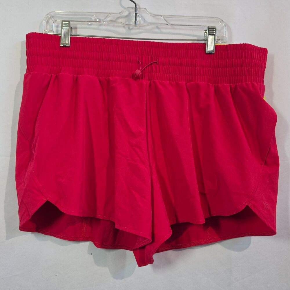 NWT All in Motion Active Light High Rise Running Shorts 3" Red Woven Womens XL - Picture 5 of 8